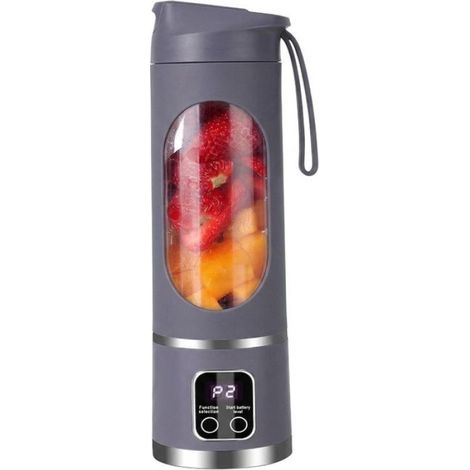 Blender portable - Sans fil - 450ml - 12 lames - Rechargeable - Ecran LED - Bris de glace - Smoothie (1/5)