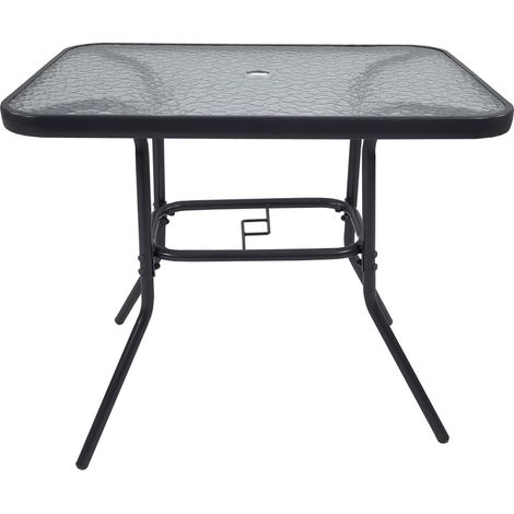 Mesa de jardín de cristal mesa de balcón 80x55 70x80x55 - VCM