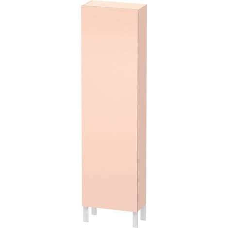 Mobile alto Duravit L-Cube L-Cube, larghezza 500 mm, profondità 243 mm, 1 anta, cerniera sinistra, colorazione: Albicocca Perla di seta opaco laccato opaco - LC1171L2020 (1/4)
