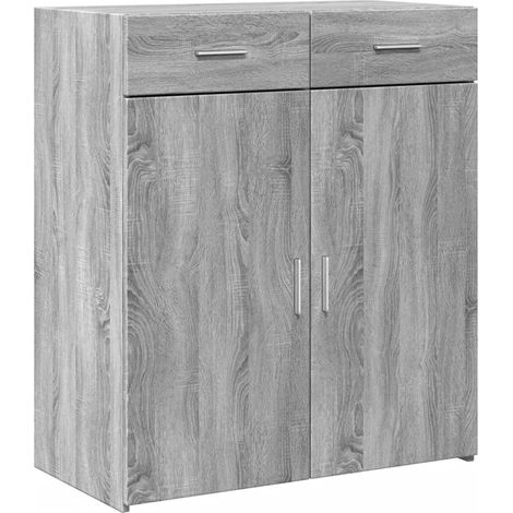 Maison Exclusive - Credenza Grigio Sonoma 80x42,5x93 cm in Legno Multistrato (1/5)