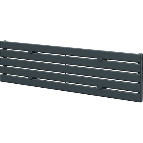 Hudson Anthracite 376mm x 1600mm Horizontal Single Panel Radiator (1/5)