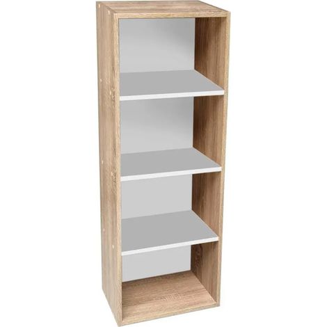 Atena Regal 40 x 24 x 106 cm, bicolor, 4 Fächer, modernes Design