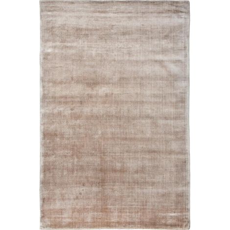 Tapis salon et chambre en viscose 200x300 beige fait à la main motif uni NEO + (1/5)