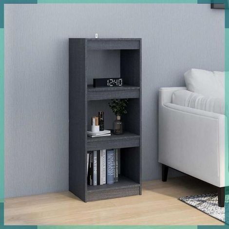 808140 Bibliothèque/Séparateur de pièce Gris 40x30x103,5 cm Pin massif (1/5)