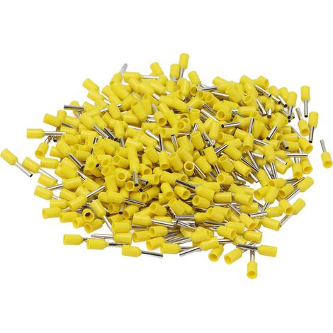 1000 pièces cosse à sertir isolée E1008 cuivre PVC embout de fil électrique pour connecteur industrie électronique (1/5)