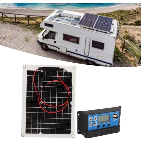 Kit de Panneaux Solaires 300W DC 12V 24V 50A IP67, Panneau Solaire et Contrôleur de Chargeur Solaire pour Camping-car (1/5)