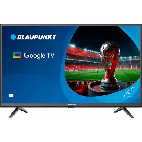 Televisor LED HD Blaupunkt de 32 pulgadas con Google TV, Dolby Digital, DVB-T, T2 y HEVC.