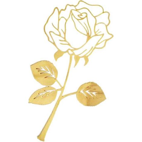 Marque-page rose en métal, marque-page tendance, trombone créatif, cadeau de Saint-Valentin (doré)-9.00X5.00X0.10CM-Golden