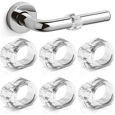 Lot de 12 poignées de protection anti-pincement pour portes, murs et fenêtres, meubles de porte, flexibles et extensibles (transparentes) (1/5)