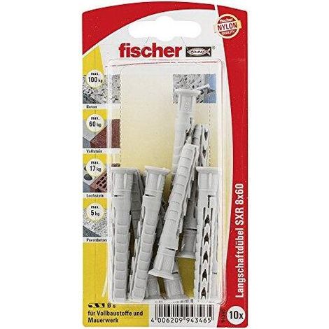 Fischer  10x  Taco  de  eje  largo  SXR  8x60  -  94346
