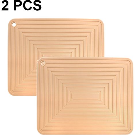Lot de 2 grands dessous de plat en silicone pour plats chauds/maniques de casseroles résistantes à la chaleur, antidérapants, épais et flexibles, pour table de cuisine (1/4)