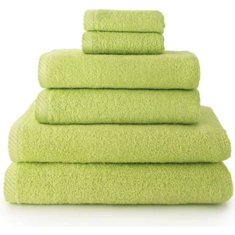Plafonnier Cristal Lot de 6 Serviettes - 100% Coton - 500 G/m² - Douceur Et Absorption - Salle de Bain - Vert Citron LEGGING SEXY (1/2)