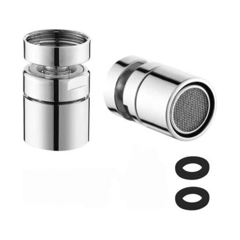 2 Pack 360° Rotating Kitchen Faucet Aerator for Bathroom and Kitchen, with M22 Male Thread or M24 Female Thread. (1/5)