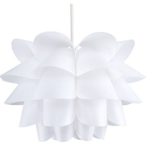 Abat-jour de plafonnier blanc au design complexe et moderne (1/4)