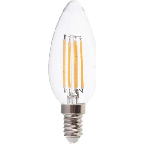 V-TAC VT-2127 lampadina led candela E14 6W 100LM/W a filamento luce bianco caldo 3000K - SKU 217423 (1/6)