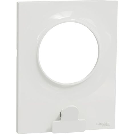 Odace Styl Pratic, plaque Blanc avec pince multi-usage 1 poste (S520742) (1/3)