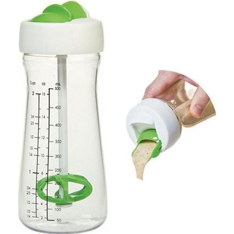 Salatdressing-Mixer, manueller Mischbecher, Salatdressing-Shaker, Dressingflasche, Aufbewahrungsbehälter (1/5)