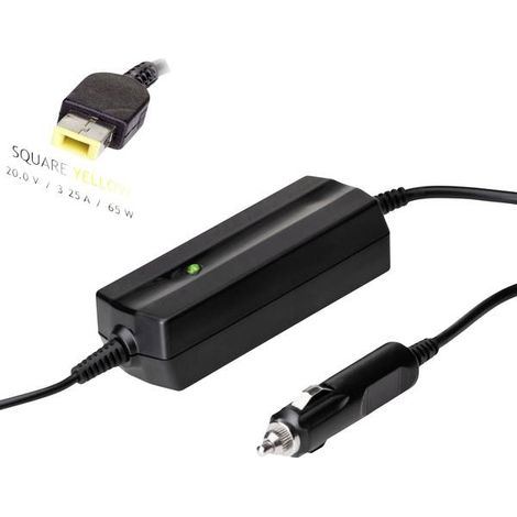 Adattatore per auto Akyga AK-ND-41 Lenovo Slim Tip 20V 3.25A 65W Quadrato Giallo