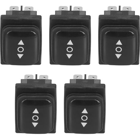 5 Stück Wippschalter, Bootstyp, wasserdicht, 6-polig, 3-Positionen, beidseitig rückstellbar, AC125V/AC250V (1/5)