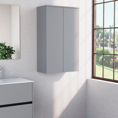 Inda - Colonna bagno con 2 ante e 3 ripiani 60x102 cm - Titanio (1/3)