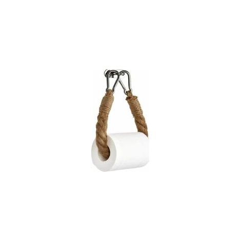 Porte-papier toilette design grille en corde de chanvre, support pour salle de bain et cuisine – (1/5)