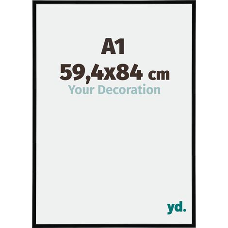 Cadre Puzzle A1 - 59.4x84 cm - Noir Très Brillant - Plastique - Annecy. (1/5)