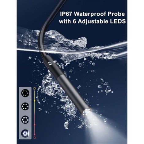Endoscope - Wifi - 1080P - Sonde Étanche IP67 - Diamètre 7,9 Mm - Câble Semi-rigide 3 M - Pour Inspection Tuyaux Moteurs (1/5)