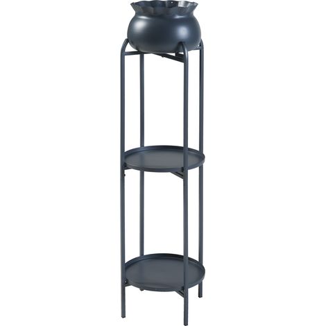Soporte para plantas de exterior 95 x 27 x 27 cm negro 030010343