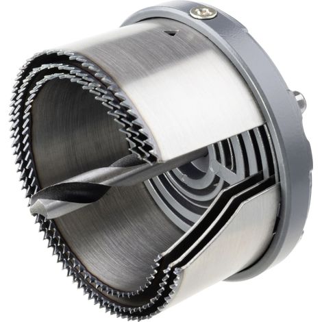wolfcraft I Mehrkranzlochsäge „Professional“ I 2154000 I Ø 60–74 mm, Schnitttiefe 33 mm, Säge mit 3 Schnellwechsel-Einsätzen I Lochsäge I Lochfräse (1/3)