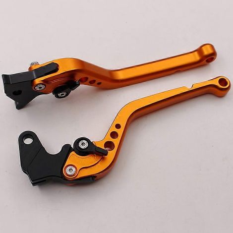 Levier de frein, d'embrayage et de klaxon modifié pour Yamaha YBR Feizhi ys150 Tianjian King JYM250 (tige longue orange) (1/5)