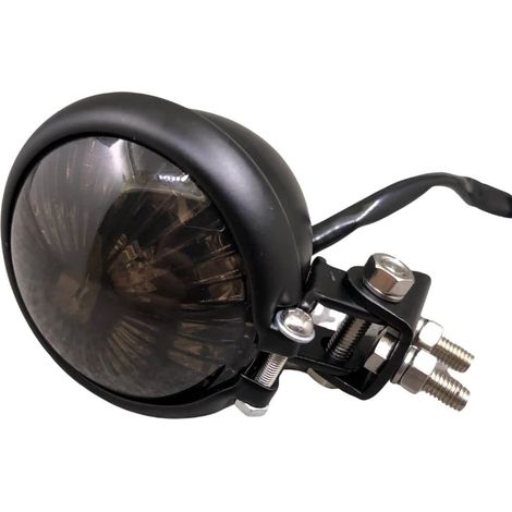 1 feu arrière LED universel pour moto, lentille fumée, rond, vintage, clignotant, feu de freinage, lampe compatible avec Chopper Bobber SR XJ GS GN (1/5)