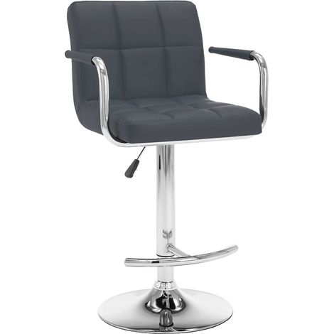 Maison Exclusive - Barhocker 2 Stk. Grau Kunstleder (1/5)