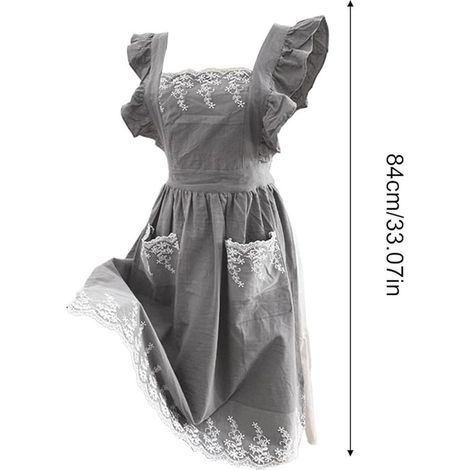 Delantal de cocina, Delantal tipo halter, Delantal, Delantales, Algodón, Delantal de cerámica, Correa ajustable para el cuello, Amarillo mostaza (1/5)