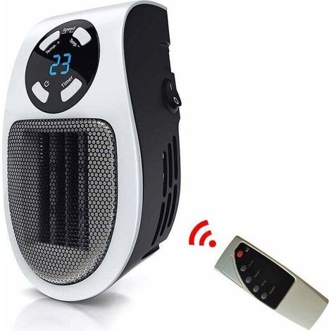 Radiatore elettrico da 500W - Programmabile con termostato regolabile + display a LED - Riscaldamento ambienti - Efficiente dal punto di vista energetico e silenzioso - Per case e uffici -Crezuo