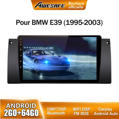 AWESAFE Autoradio Android 13 pour BMW 5er E39 X5 M5 E53 (1996-2003) 2Go+64Go 9'' écran Tactile Carplay GPS Bluetooth Android Auto (1/5)