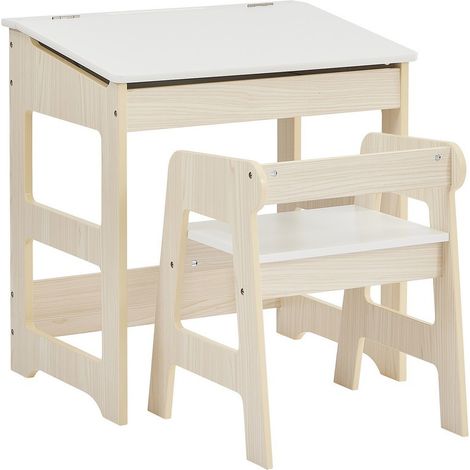 Kids Scandi Study Desk and Chair Set - L41 x W57 x H60 cm
