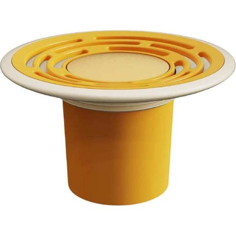 Bouchon de bonde de douche/salon de salle de bain avec déodorant intégré, jaune (1/5)