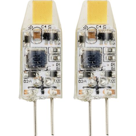 Sygonix SY-6442038 LED EEK F (A - G) G4  1 W = 10 W Warmweiß (Ø x L) 10 mm x 30 mm  2 St.