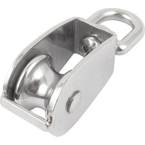 25 mm Dia simple émerillon levage pivotant Eye Wire Rope Poulie roue 0.15ton (1/2)