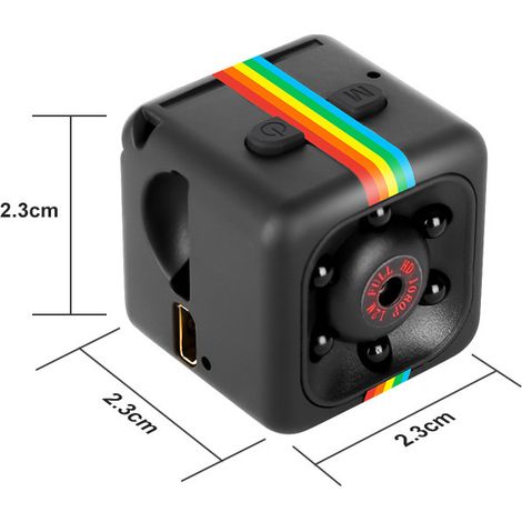 Mini Caméra, Caméra Cachée HD 1080P, Caméra Portable Sans Fil avec Détection de Mouvement et Vision Nocturne pour Maison, Voiture, Bureau (rouge) (1/4)