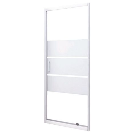 ONDEE ZEN - Porte de douche MISSI - Pivotante - Finition Blanc - 80x185cm