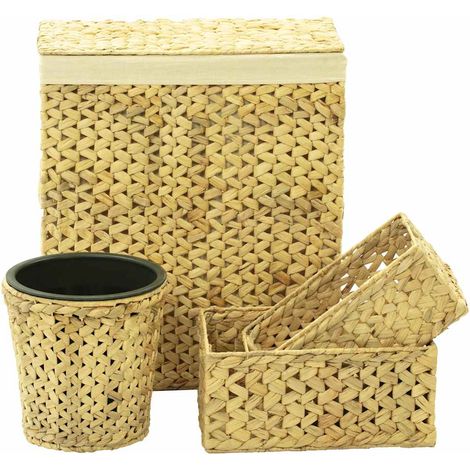 Maison Exclusive - Set Accessori da Bagno 4 pz in Giacinto d'Acqua