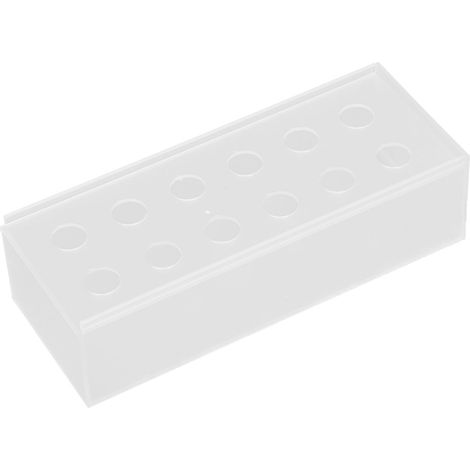 Vase rectangulaire à 12 trous avec éclairage LED, en acrylique transparent, style moderne, centre de table floral allongé pour salle à manger (1/5)