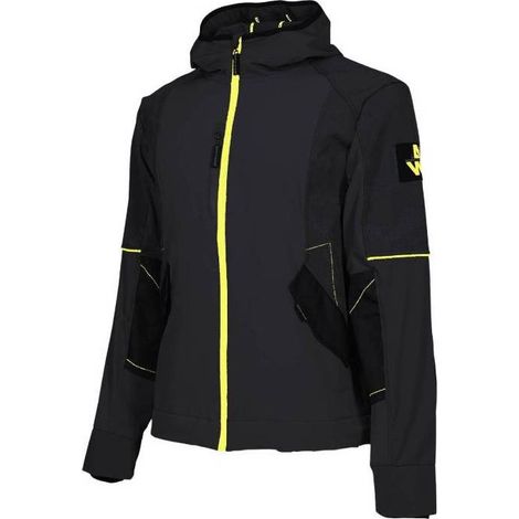 Blouson de Travail Garcia - Taille XXL - Noir/Jaune Fluo - Résistant et Confortable - D-Work (1/5)