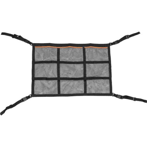 Filet de rangement pliable pour plafond de voiture (1 pièce), fermeture éclair, rangement pratique en maille (1/2)