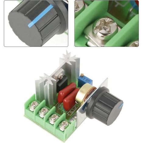 Atyhao variateur de régulateur de tension AC 50-220V 2000W 25A Contrôleur de vitesse de moteur à courant alternatif Régulateur (1/4)