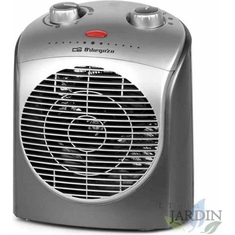 Riscaldatore Orbegozo 2200W con selettore rotativo a tre posizioni. Funzione di ventilazione dell'aria fredda. Temperatura regol