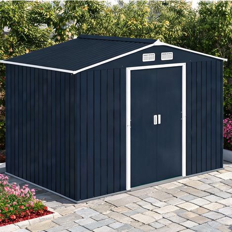 Abri de jardin grigio Scuro en acciaio 277 x 195 x 192 cm (1/5)