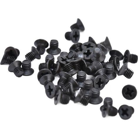 Kit d'assortiment de 50 vis à tête fraisée cruciformes DIN 965 galvanisées noires M3x4 (1/5)
