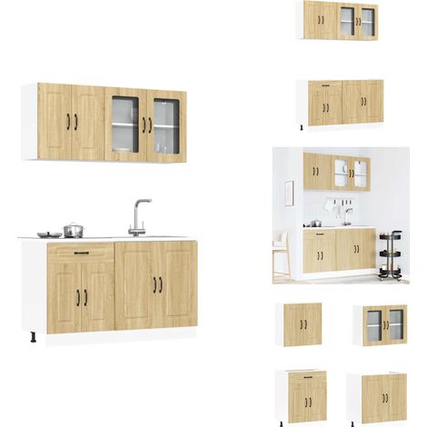Ensemble d'armoires de cuisine 4 pcs Kalmar bois d'ingénierie - Ensemble D'armoires De Cuisine - Ensemble D'armoires De Cuisine - Ensemble D'armoires - Armoire De Cuisine (1/5)